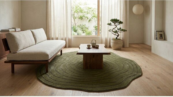 Тъмнозелен килим 160x230 cm Pebble – ESTE
