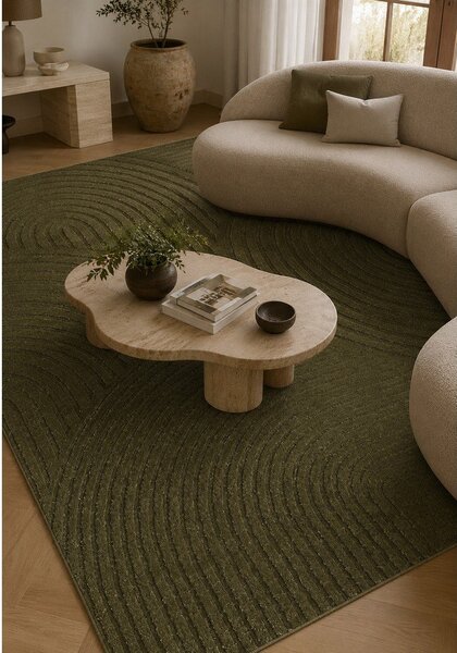 Тъмнозелен килим 120x170 cm Whirl – ESTE
