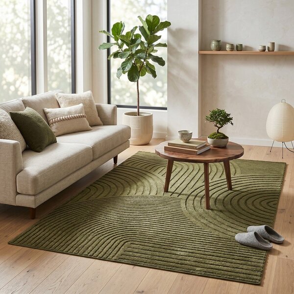 Тъмнозелен килим 120x170 cm Whirl – ESTE