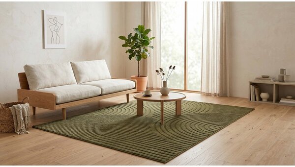 Тъмнозелен килим 120x170 cm Whirl – ESTE