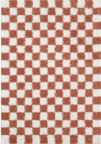 Кремав/теракотен килим 80x150 cm Grida – ESTE