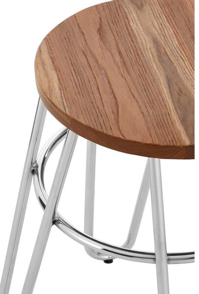 Стол от масивен бряст в сребрист цвят/в естествен цвят District – Premier Housewares