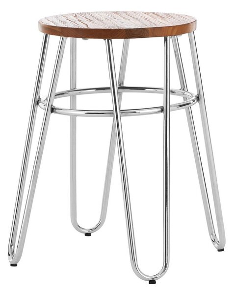 Стол от масивен бряст в сребрист цвят/в естествен цвят District – Premier Housewares