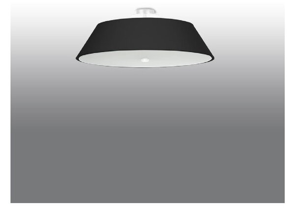 Черна лампа за таван със стъклен абажур ø 60 cm Hektor - Nice Lamps