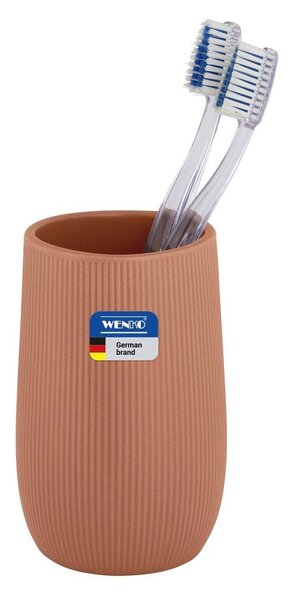 Кафява керамична чаша за четки за зъби Fablo – Wenko