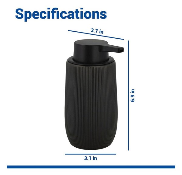 Черен пластмасов диспенсер за сапун 400 ml Fablo – Wenko