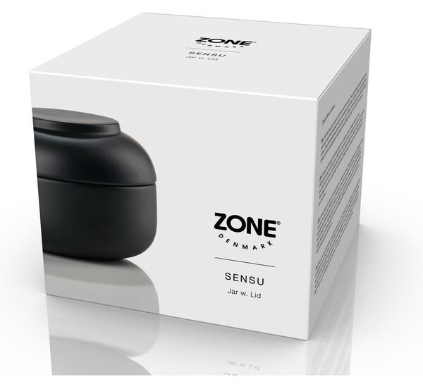 Черен керамичен органайзер за баня за памучни тампони Sensu – Zone