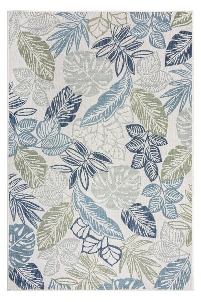 Зелено-син килим за открито и закрито 120x170 cm Bella Leaf – Flair Rugs