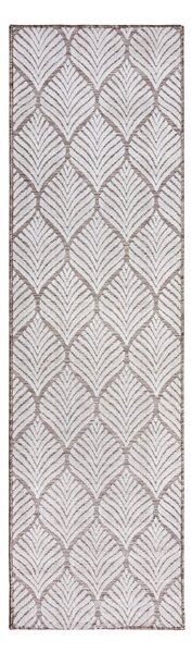 Килим за открито и закрито в цвят слонова кост 66x230 cm Elm Leaf – Flair Rugs