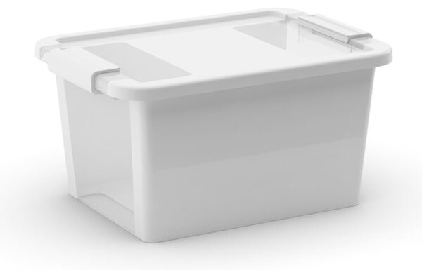 Бяла пластмасова кутия за съхранение с капак 36,5x26x19 cm Bi-Box S – KIS