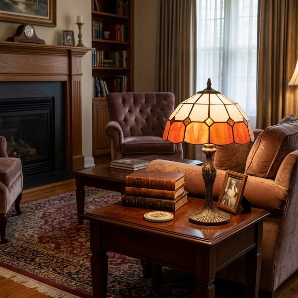 Brilagi - Tiffany витражна настолна лампа SIENNA 1xE27/60W/230V