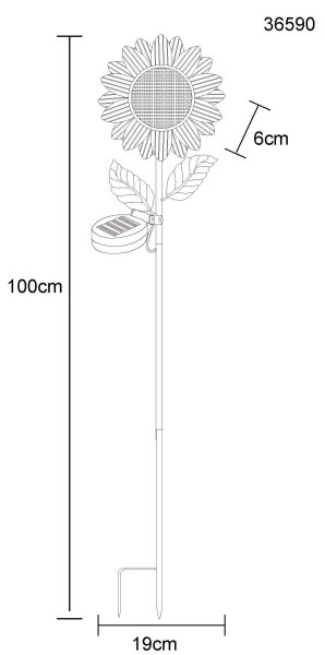 Globo 36590 - LED соларно осветително тяло 200xLED/0,06W/3V IP44 цвете
