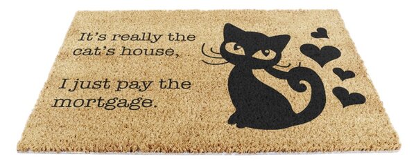 Изтривалка от кокосови влакна 40x60 cm It's Really the Cats House – Artsy Doormats