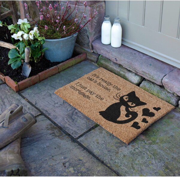 Изтривалка от кокосови влакна 40x60 cm It's Really the Cats House – Artsy Doormats