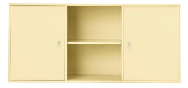 Светложълт нисък висящ скрин 133x61 cm Mistral – Hammel Furniture