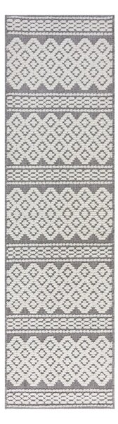 Сива пътека от шенил подходяща за пране 60x240 cm Jhansi – Flair Rugs