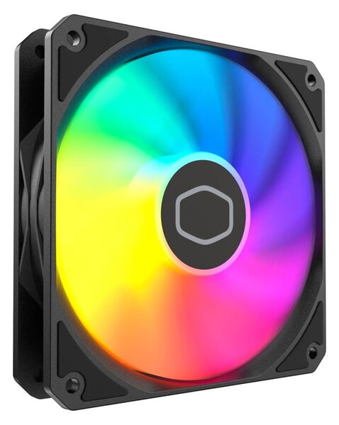 Вентилатор 120mm, CoolerMaster MasterFan MF120 Lite, 4-pin, 1750 rpm, черен, ARGB подсветка