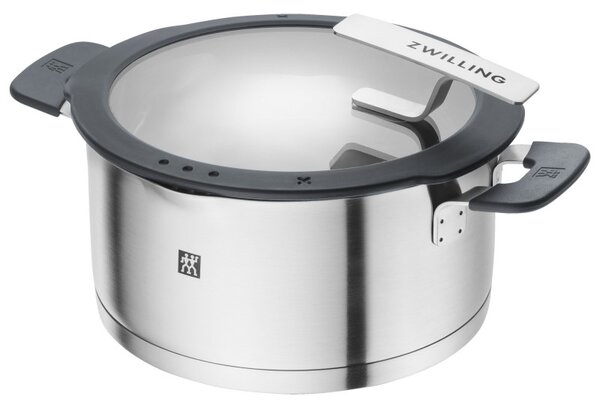 Комплект тенджери Zwilling Simplify 66870-005-0, 9 части, Sigma Classic+ дъно, Неръждаема стомана 18/10, Индукция, Сребрист