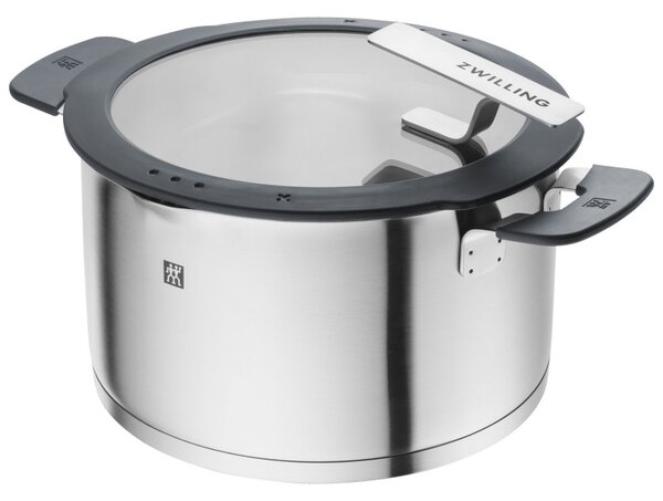 Комплект тенджери Zwilling Simplify 66870-005-0, 9 части, Sigma Classic+ дъно, Неръждаема стомана 18/10, Индукция, Сребрист