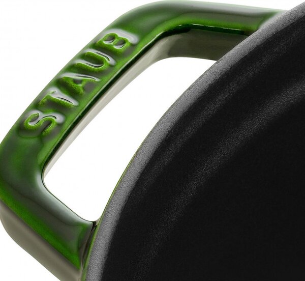Чугунена тенджера Staub La Cocotte 40509-361-0, 6.7 л, 28 см, -20°C До 260°C, Емайл, Капак с капкова структура, Индукция, Зелен