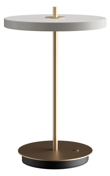 Светлосива LED затъмняваща се настолна лампа с метален абажур (височина 31 cm) Asteria Move – UMAGE