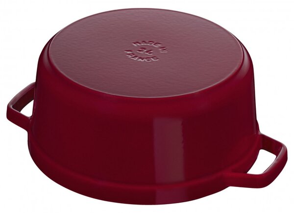 Чугунена тенджера Staub La Cocotte 40502-278-0, 6.7 л, 28 см, -20°C До 260°C, Емайл, Капак с капкова структура, Индукция, Бордо