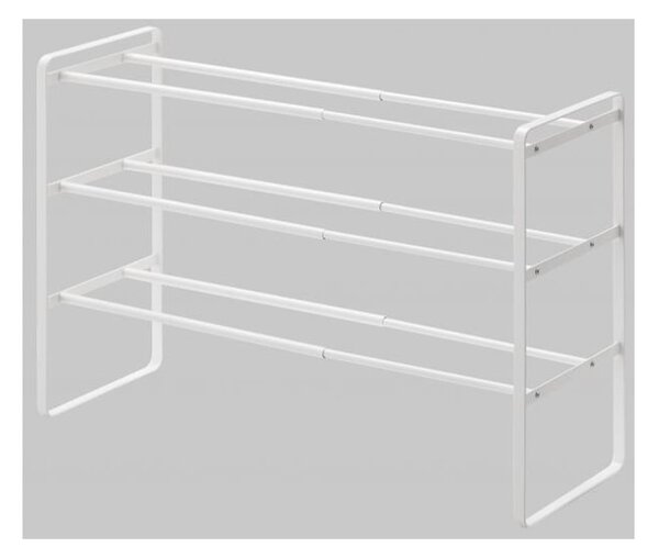 Бял регулируем рафт за обувки с 3 нива Maebashi - YAMAZAKI