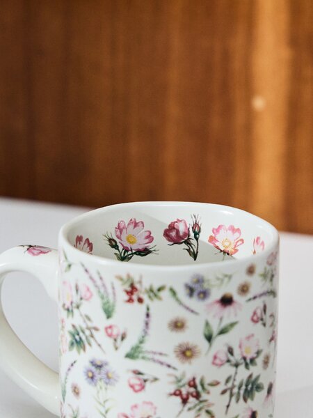 Sinsay - Керамична чаша с цветен мотив - многоцветен