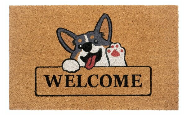 Килимче от кокосови влакна 75x45 cm Welcome & Dog - Hanse Home