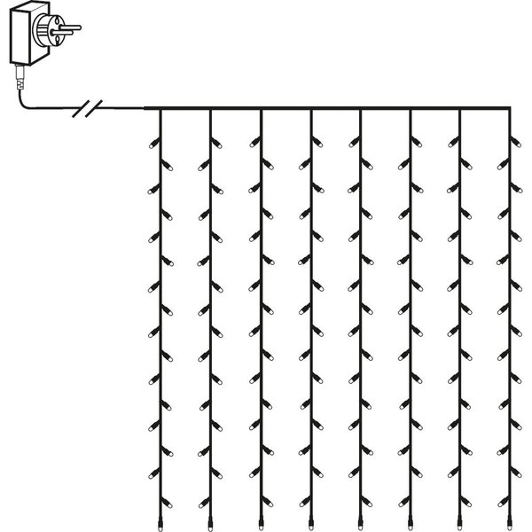 Външна LED светлинна верига Завеса, дължина 1,3 м - Star Trading