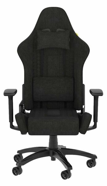 Геймърски стол Corsair TC100, до 120 kg, Class 4 газов амортисьор, 2D регулируеми подлакътници, черен