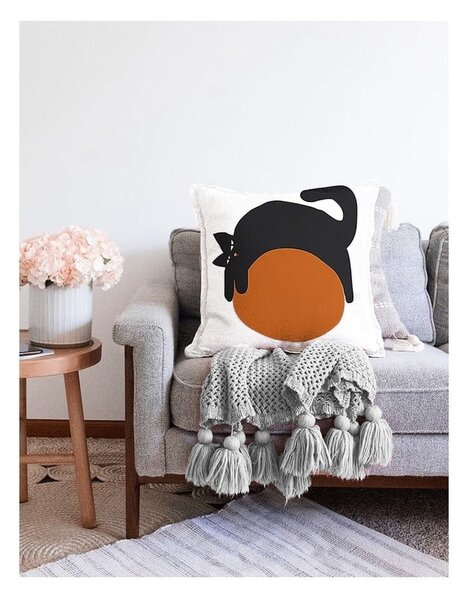 Калъфка за възглавница от памучна смес Kitty, 55 x 55 cm - Minimalist Cushion Covers