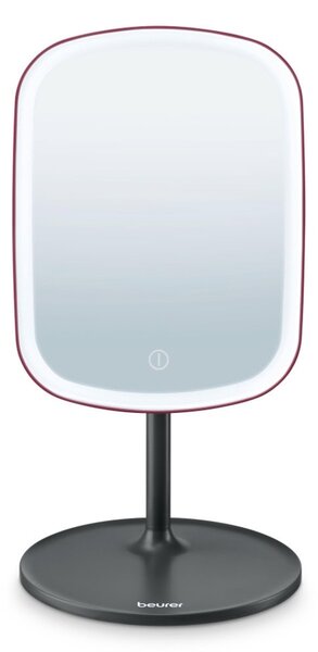Козметично огледало Beurer BS 47 LE 2025, 5 степенно увеличение, 21 см, LED свелина с 33 LED диода, автоматично изключване след 15 мин., черно
