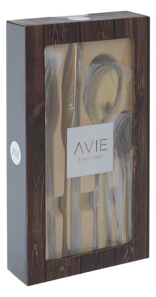 Комплект от 16 прибори за хранене от неръждаема стомана Glow Avie - Premier Housewares