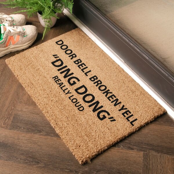 Изтривалка от кокосови влакна 40x60 cm Yell Ding Dong – Artsy Doormats