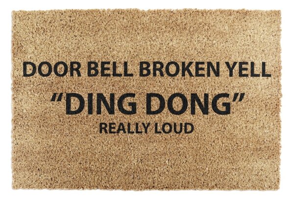 Изтривалка от кокосови влакна 40x60 cm Yell Ding Dong – Artsy Doormats