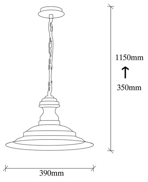 Висящо осветително тяло бронзово с метален абажур ø 39 cm Sivani – Opviq lights