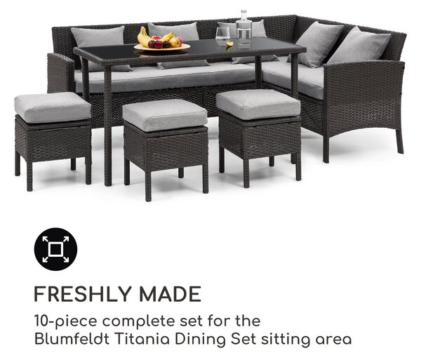 Blumfeldt Titania Dining Set, Калъфки за възглавници, 10-бр, 100% полиестер, светло сив