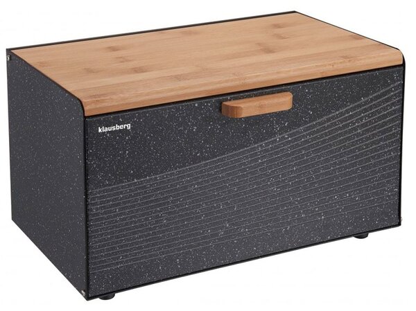 Кутия за хляб Klausberg KB 7464, 35.5х23.5х21 см, два начина на отваряне, черен