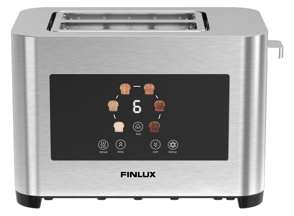 Тостер Finlux TD-850SS, 6 степени, функция за размразяване, 850W