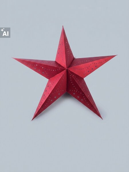 Sinsay - Коледна LED лампа във формата на звезда - червeн