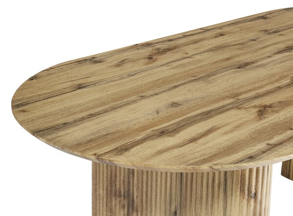 Трапезна маса NEMBOU mdf в цвят дъб 210x100x76см