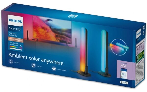 Philips - Комплект 2x LED RGBIC димируеми осветителни тела SMART GRADIENT LED/8W/230V Wi-Fi
