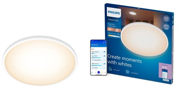 Philips-LED Димируемо таванно осветително тяло SUPERSLIM LED/32W/230V 2700-6500K Wi-Fi