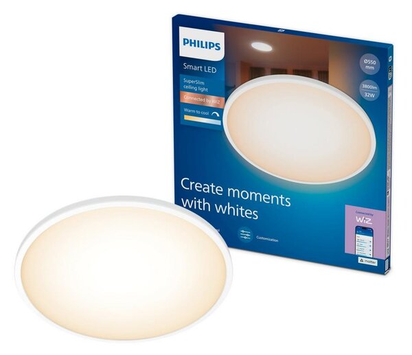 Philips-LED Димируемо таванно осветително тяло SUPERSLIM LED/32W/230V 2700-6500K Wi-Fi