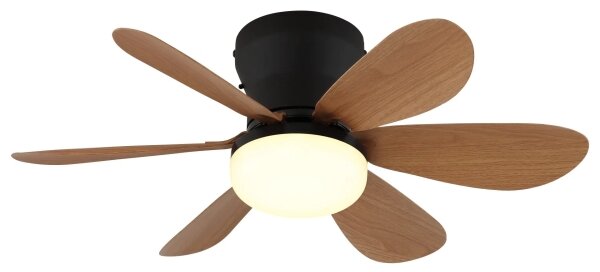 Globo 03625H -LED димируем таванен вентилатор DELORES LED/5W/230V 2700-6500K кафяв+ДУ