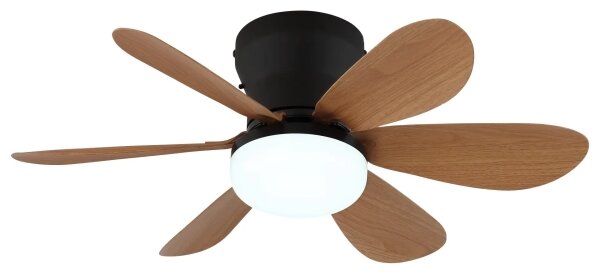 Globo 03625H -LED димируем таванен вентилатор DELORES LED/5W/230V 2700-6500K кафяв+ДУ