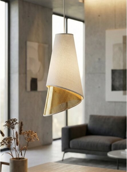 Полилей на кабел MODA 1xE27/15W/230V бял/златен