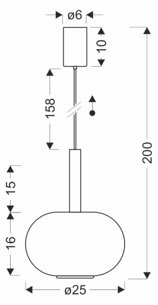Полилей на кабел BUENO 1xGX53/9W/230V Ø 25 см димно-бежов