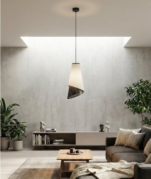 Пендел на шнур MODA 1xE27/15W/230V сив/черен